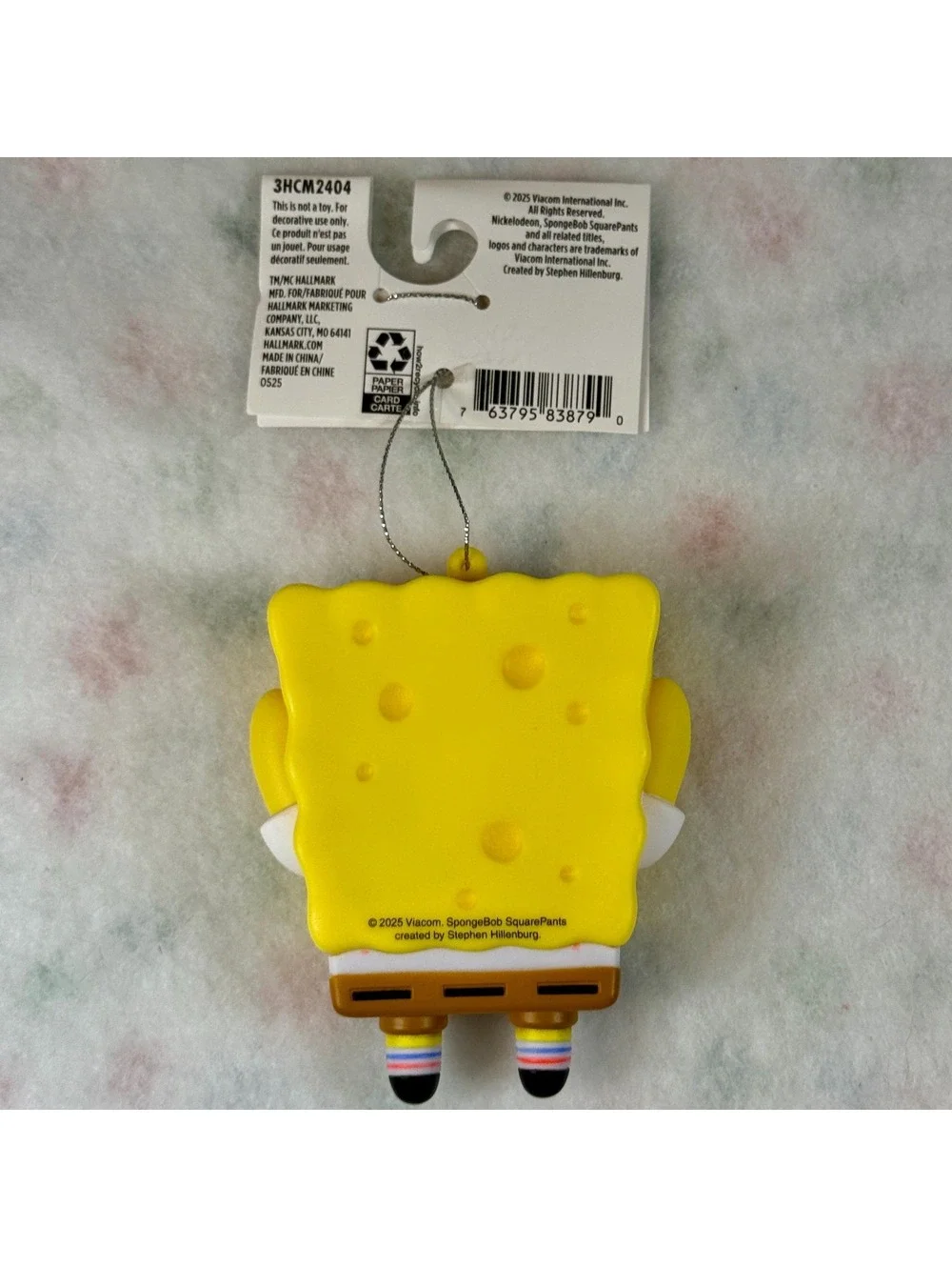 SpongeBob Squarepants Hallmark Shatterproof Ornament - New with Tags
